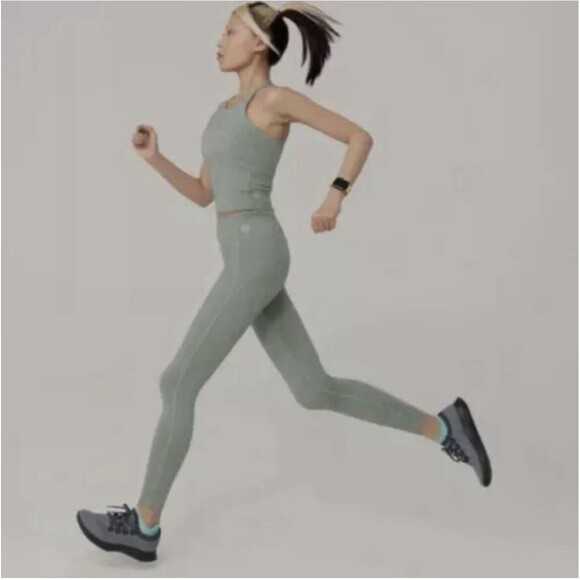 Allbirds Natural Leggings Hazy Pine Mid Rise Size Small Eco Friendly Fabric - Picture 13 of 14